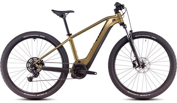 E-bicykel Cube Reaction Hybrid Performance 625 goldenlime´n´black 2025